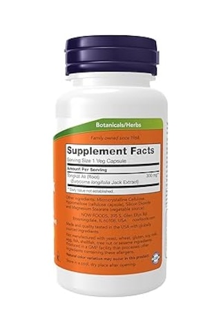 Now Foods Tongkat Ali Testojack 300, 300 Mg, 60 Veg Capsules