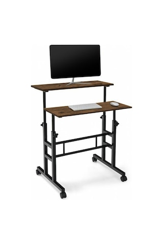 Sekizincicaddedizayn Yükseklik Ayarlı Bilgisayar/Laptop Ve Çalışma Masası -Ceviz 80X60 Ceviz