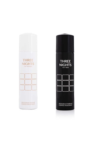 Paris Flowers Three Nights Kadın Sprey Deodorant 150 ML + Erkek Sprey Deodorant 150 ML