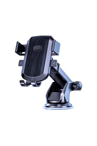 Araç İçi Otomatik Telefon Tutucu 360 Döner Güçlü Vakumlu Stand Siyah