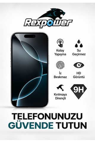 Apple iPhone 16 Uyumlu 9h Hd+ Cam Ekran Koruyucu