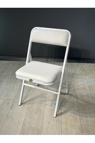 Hey Katlanır Mutfak Sandalyesi Yemek Balkon Bahçe Otel Kafe Beyaz