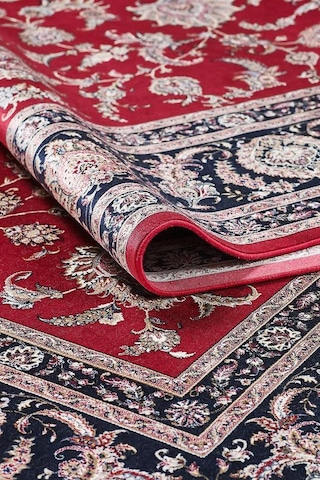 Saray Halı Alhambra Ah15a 120 Tarak Lüks Klasik Salon Halısı Özel Taban Dokulu Bordo - Kırmızı