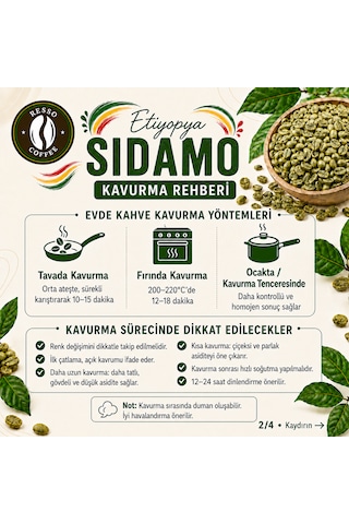 Avantaj Etiyopya %100 Arabica Yeşil & Çiğ Kahve Çekirdeği 1 Kilo Çekirdek Kahve