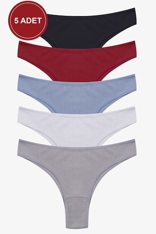 Kadın 5'li Fitilli Brazilian Külot Ko4005ftl Çok Renkli
