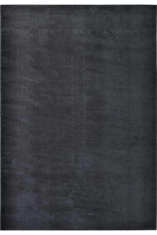 Yumuşak Peluş Halı Kaymaz Tabanlı, Yıkanabilir, Modern Dokulu Halı Koyu Gri