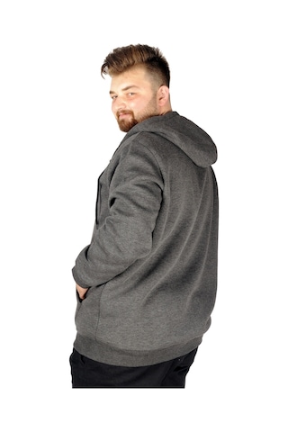 Mode Xl Erkek Sweatshirt Kapşonlu Zippered Basic 20543 Anramelanj 001
