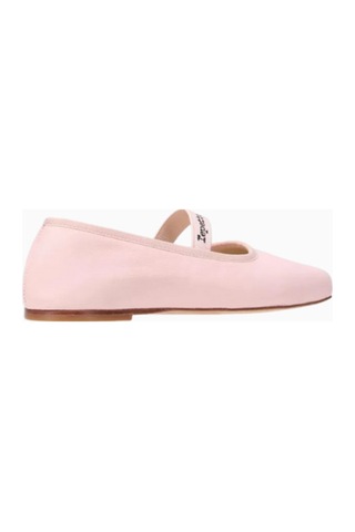 Repetto Lisbeth Deri, Kare Burunlu, Logolu Şık Parisian Tasarım Babet Pembe