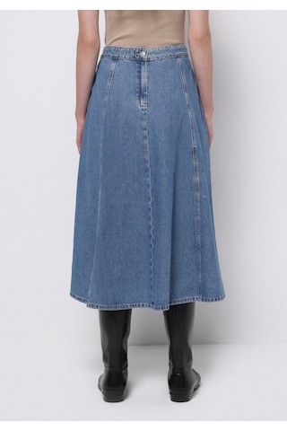 Colins Regular Fit Düz Fermuarlı Kadın Mavi Etek Cl1076231 Q1.v2 Dn44476 Denim