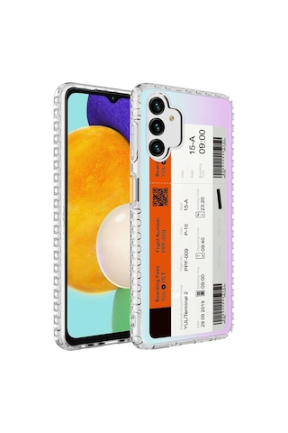Samsung Uyumlu Galaxy A04s Kılıf Airbag Kenarlı Renkli Desenli Silikon Kapak