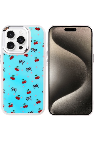 Biriva Home İphone 15 Pro Kılıf Airbag Tasarımlı Brvh Hadra Kapak - Kiraz Kiraz