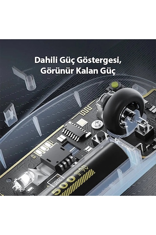 İnphic X5 Kablosuz Fare Şarj Edilebilir Sessiz Kullanım 2.4g Transparan Usb Mouse- 5775 Şeffaf 2