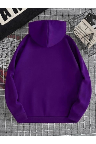 Altamira Unisex Happiest Baskılı Oversize Kapşonlu Sweatshirt 001