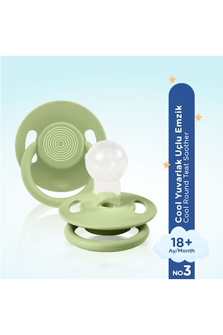 Wee Baby Cool Yuvarlak Uçlu Emzik No:3 Yeşil 18+ Ay