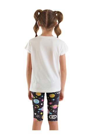 Denokids Mshb&g Uzayda Unicorn Kız Çocuk T-shirt Tayt Takım Çok Renkli