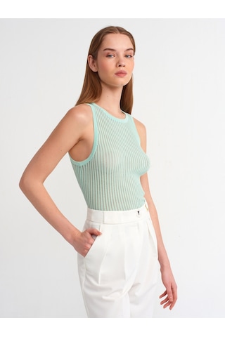 Dilvin Bisiklet Yaka Triko Atlet Mint