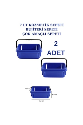 2 adet 7 Litre Kozmetik Sepeti Bijuteri Sepeti Kırtasiye Sepeti M