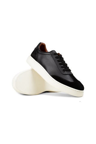 Deery Erkek Siyah Hakiki Deri Sneaker Ayakkabı - 04407msyhe01