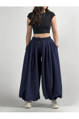 Cocopelli Süper Oversize Lacivert Kadın Jogger Pantolon Coc3227 Cocopelli Süper Oversize Lacivert Kadın Jogger Pantolon Coc3227