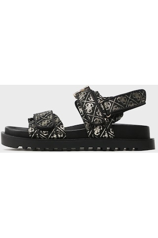 Guess Kadın Sandalet Fl6fbs Fal03 Blkpl Siyah-gold Siyah - Altın