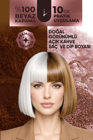 Softto Plus Expert Women Light Brown Hair Color Açık Kahverengi Geliştirilmiş Formül Doğal Görünüm 400 Ml