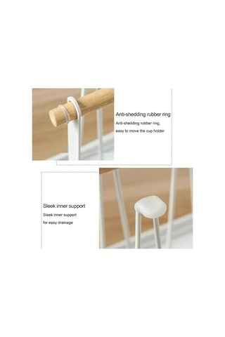 Dancemonkey Demir Mutfak Bardaklık Drenaj Rafı Bronz Renk Pratik Saklama Çok Renkli