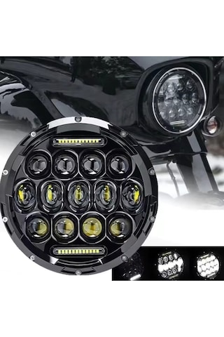 7 Inç H4 Soketli Kısa-uzun Ve Gündüz Ledi Özellikli Off Road, Motosiklet Ledi 1 Adet
