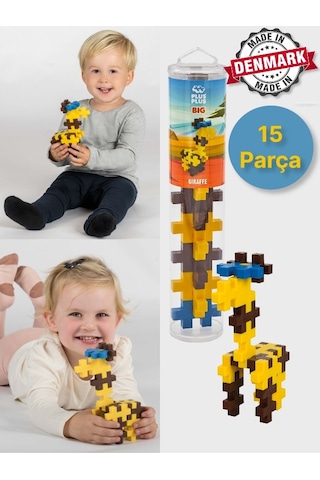 Plus - Plus Minecraft Temalı Silindir Kutuda Big Giraffe - Büyük Zürafa Lego Yapı Oyuncağı