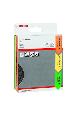 Bosch S473 Çift Taraflı Sünger Zımpara Seti 3 Parça 2608621254