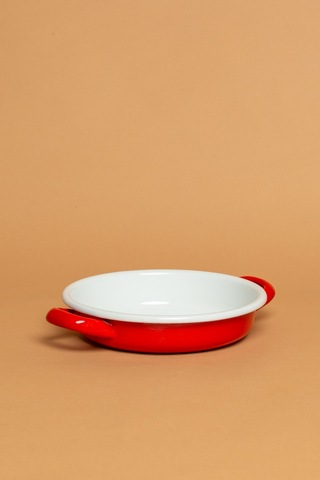 La Vita Rossa Vintage Emaye Kırmızı Sahan Ebutay Kırmızı