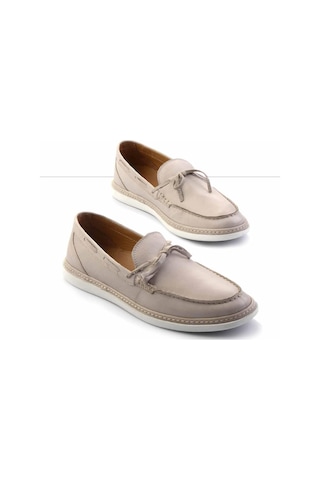 Bambi Bej Leather Erkek Loafer Ayakkabı E01304020343 Bej