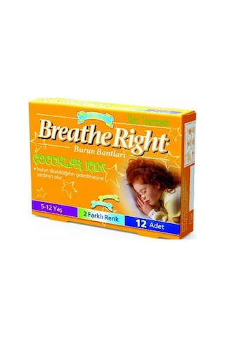 Breathe Right Çocuklar için Burun Bandı 12'li