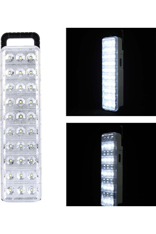 Gajeena Ev Ve Kamp İçin 30 Led'li Akıllı Acil Işık 2 Seviye Beyaz Işık Duvar Montajlı/el Tutan/üstte Konulabilir Şarj Edilebilir Li-poly Batarya A++ Enerji Verimliliği Avrupa Standartı 220-240v Beyaz