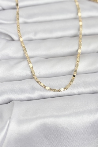 14k Gold Renk Ezme Zincir 60 Cm Kadın Kolye Cm Renkli