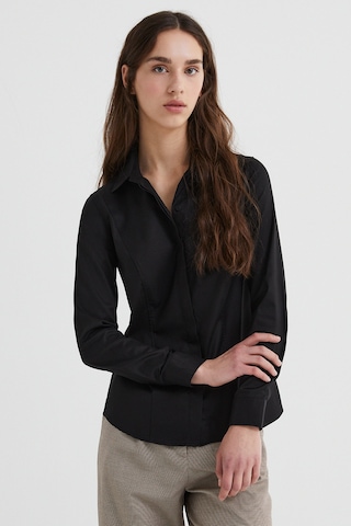 Stella Pulvis Siyah Slim Fit Gömlek Desenli