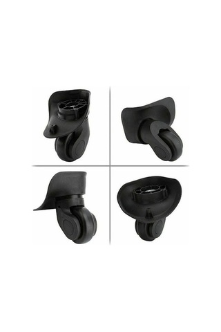 Fastbuy 2 Adet Siyah Sessiz Seyahat Çantası Tekerlek Aksesuarı, Pp+pet Malzeme, 300 Gr Ağırlık -