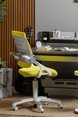 Creo Mobili Yükseklik Ve Sırt Ayarlı Sirius Çalışma Sandalyesi Ofis Ve Bilgisayar Koltuğu Sarı/sarı Gri