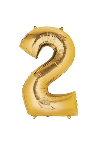 Showparty Folyo Balon 2 Rakam 100 Cm - Altın