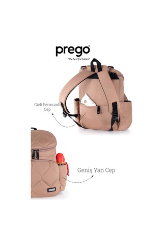 Prego Montana Bebek Bakım Çantası Camel 3084 Camel