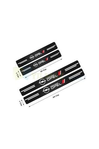 Opel Karbon Kapı Eşiği Koruma Oto Sticker 4 Parça