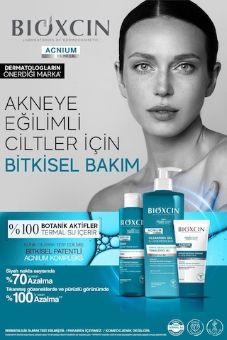 Bioxcin Acnium Yağlı ve Karma Cilt Salisilik Asit Tonik 200 Ml - Sebum Dengeleyici Niacinamide Glikolik Asit