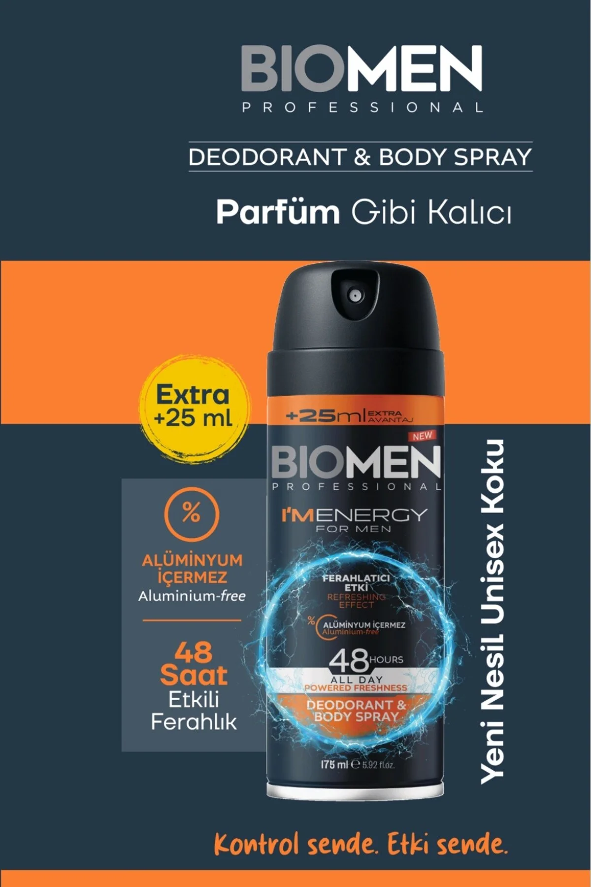 Deodorant & Body Sprey For Men Ferahlatıcı Etki I'm Energy 175 Ml