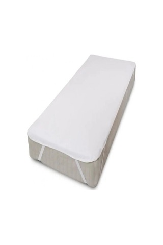 Evony Sıvı Geçirmez Alez 100x200 Cm Tek Kişilik Yatak Koruyucu Pamuklu Köşe Lastikli Beyaz