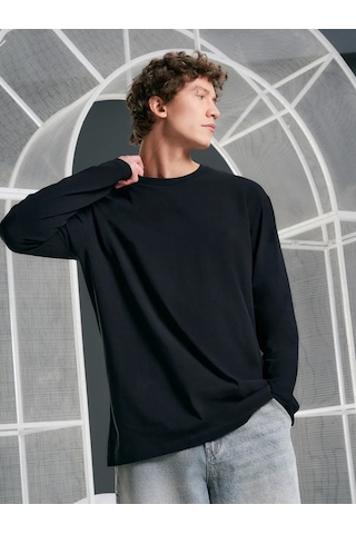 Tvoe Pamuklu Klasik Uzun Kollu Uzun Kollu Üst 249217065 SIYAH
