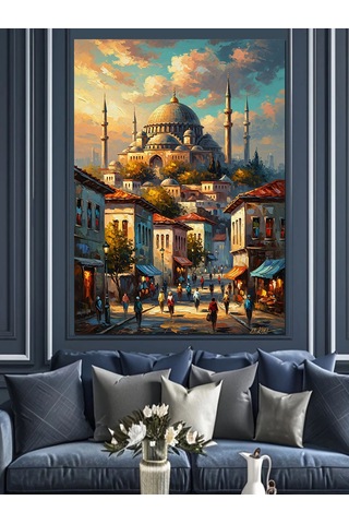 Ahşap Tablo İstanbul Süleymaniye Camii Ve Şehir