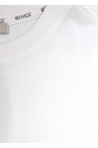 %100 Organik Pamuk Unisex Çocuk Tshirt Beyaz