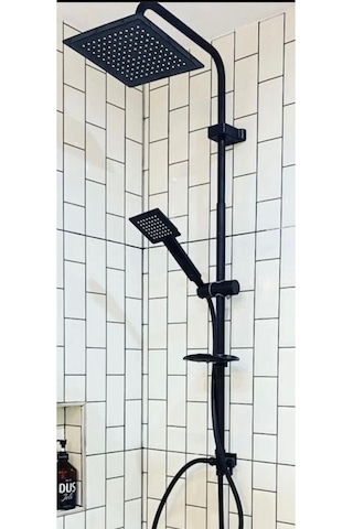 Siyah Kare Robot Duş Banyo Seti Diğer