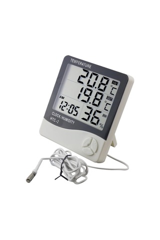Lcd Dijital Termometre Higrometre Hava İstasyonu Ev Kapalı Açık C/f Sıcaklık Nem Ölçer Çalar Saat Ile