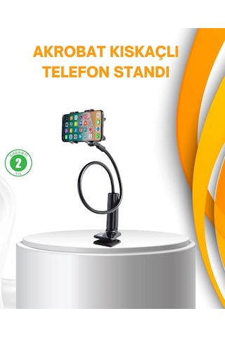 Mey İthalat Esnek Gövdeli Mandallı Masaüstü Telefon Tutucu