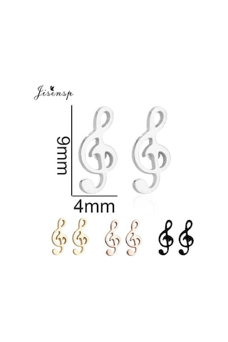 Flybuy Çoklu Paslanmaz Çelik Küpe, Küçük Hayvan Kulak Çıtçıt, Rose Gold Renk, Ged177, 1.50 Cm, Kadın Moda Takı, Gümüş Gümüş